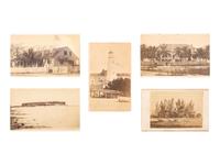 [CIVIL WAR]. A group of 5 CDVs of Key West, Florida, incl. Fort Zachary Taylor and the Naval Hospital.