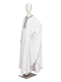 EMILIO PUCCI, WHITE EMBELLISHED KAFTAN