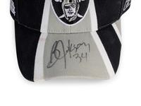 A Group of Two Bo Jackson Signed Autograph Los Angeles Raiders Hats (Beckett Authentication Services Certified)