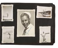 [KOREAN WAR]. Photograph album featuring African American sailors during the Korean War.