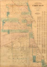 [CHICAGO] -- Park & Guide Map of Chicago . Chicago: Jas. Van Vechten, 1873.