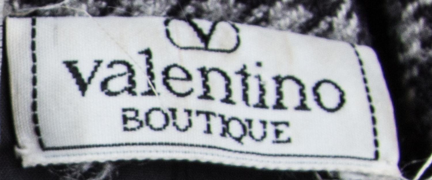 A Valentino Black and Grey Wool Houndstooth Skirt Ensemble,