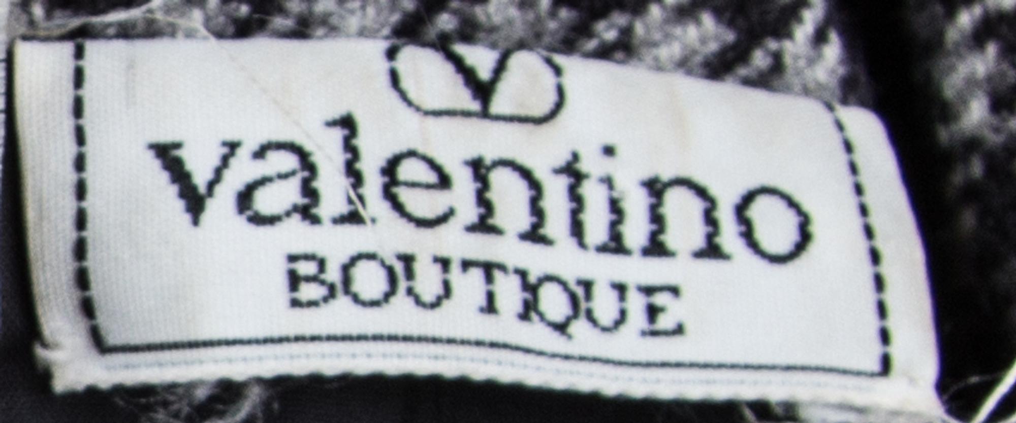 A Valentino Black and Grey Wool Houndstooth Skirt Ensemble,