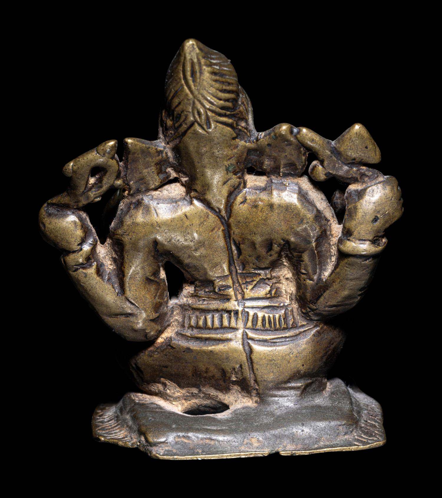 An Indian Bronze Figure of Ganesha
