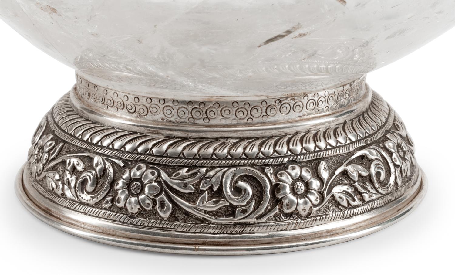 A Silver Mounted Rock Crystal Bowl