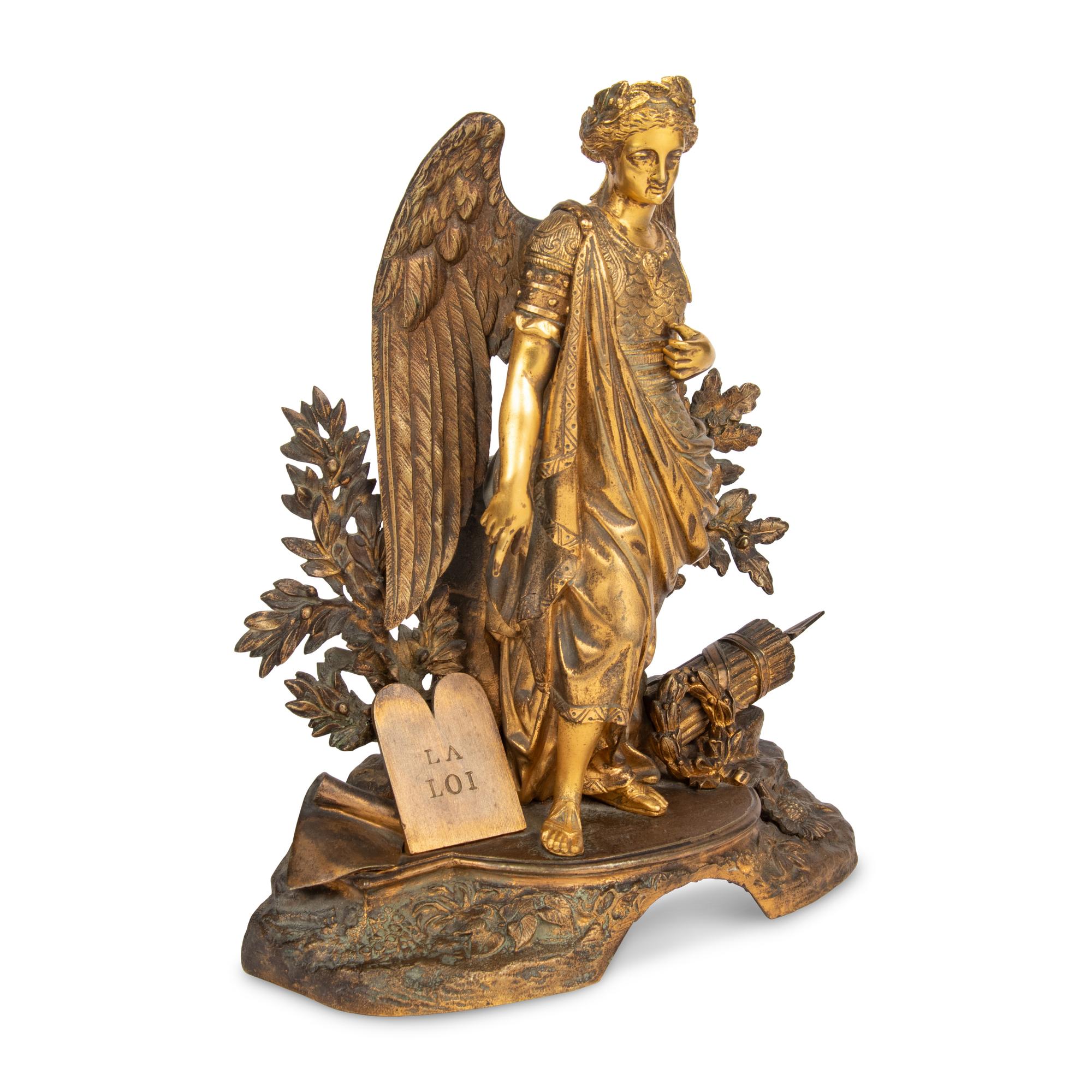 A French Gilt Bronze Clock Figure