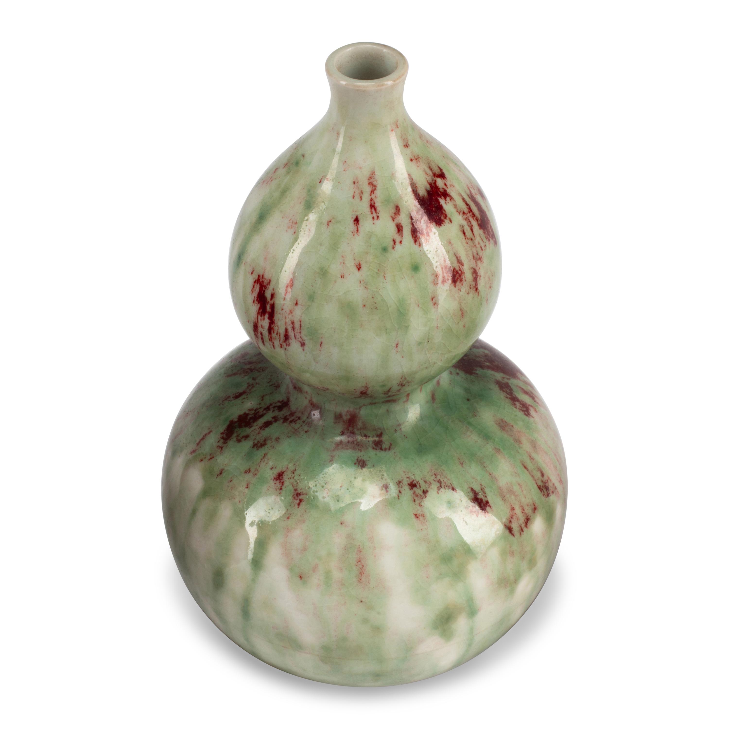 Five Chinese Flambé Glazed Porcelain Vases