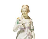 A collection of eight Staffordshire figures, England, late 18th / early 19th century