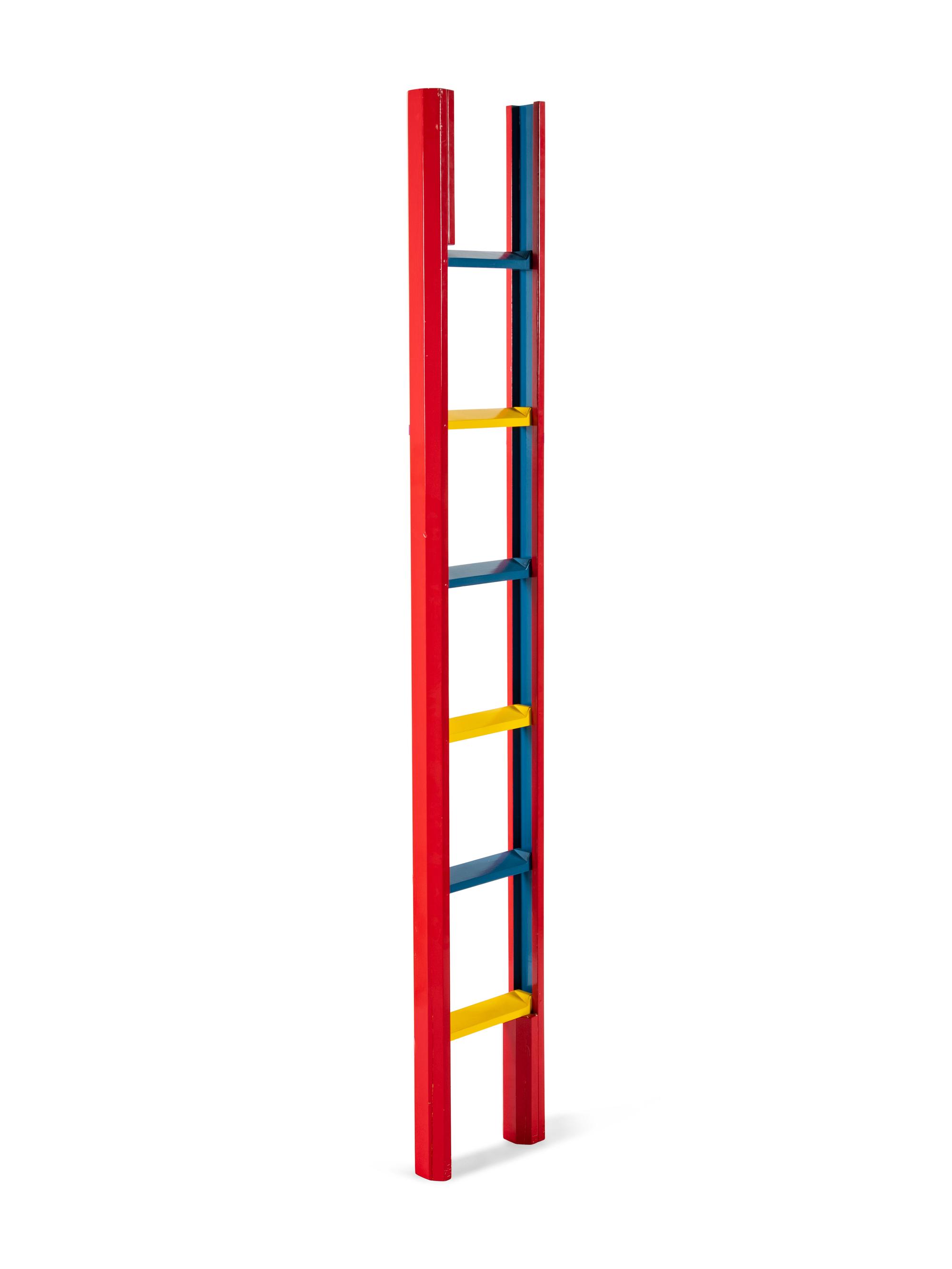 A Painted Folding Library Ladder