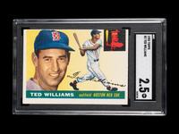 A 1955 Topps Ted Williams Baseball Card No. 2 (SGC 2.5 GOOD+)