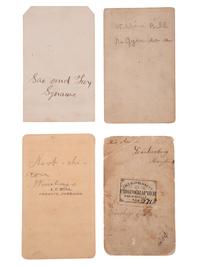 [NATIVE AMERICANS]. A group of 4 CDVs of Iroquois, Sac & Fox, and Winnebago subjects, comprising: