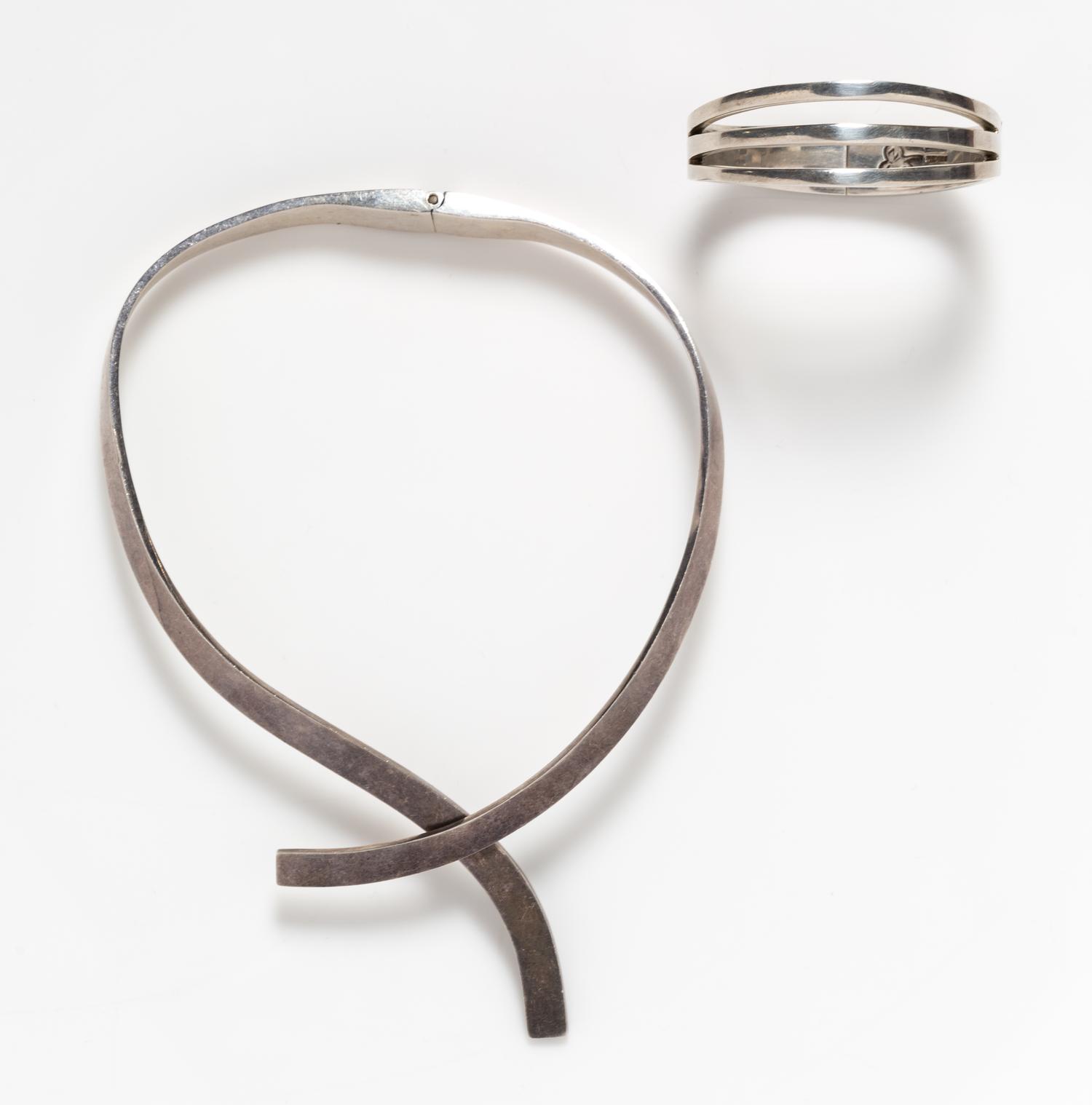 A Collection Modernist Sterling Silver Jewelry, Taxco, 103.90 dwts.