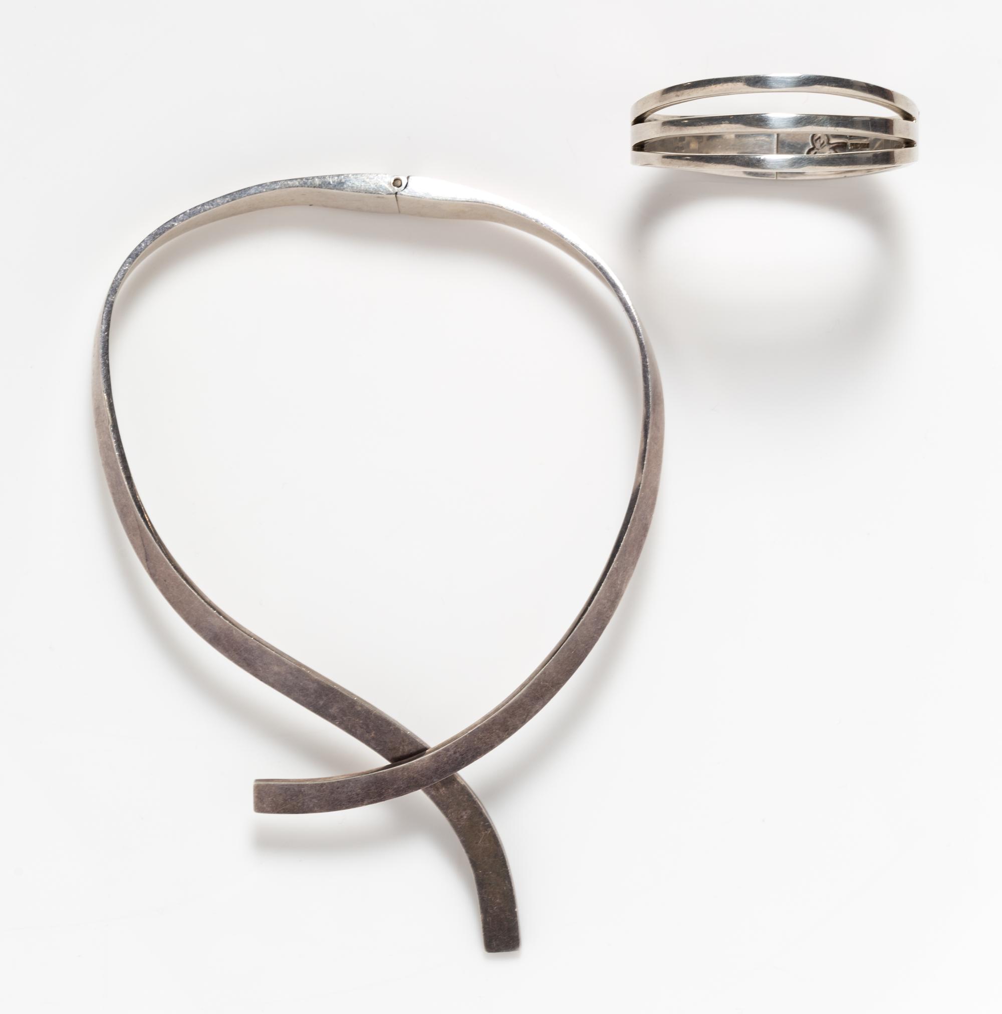 A Collection Modernist Sterling Silver Jewelry, Taxco, 103.90 dwts.