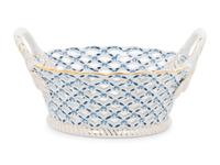 A Continental Porcelain Basket