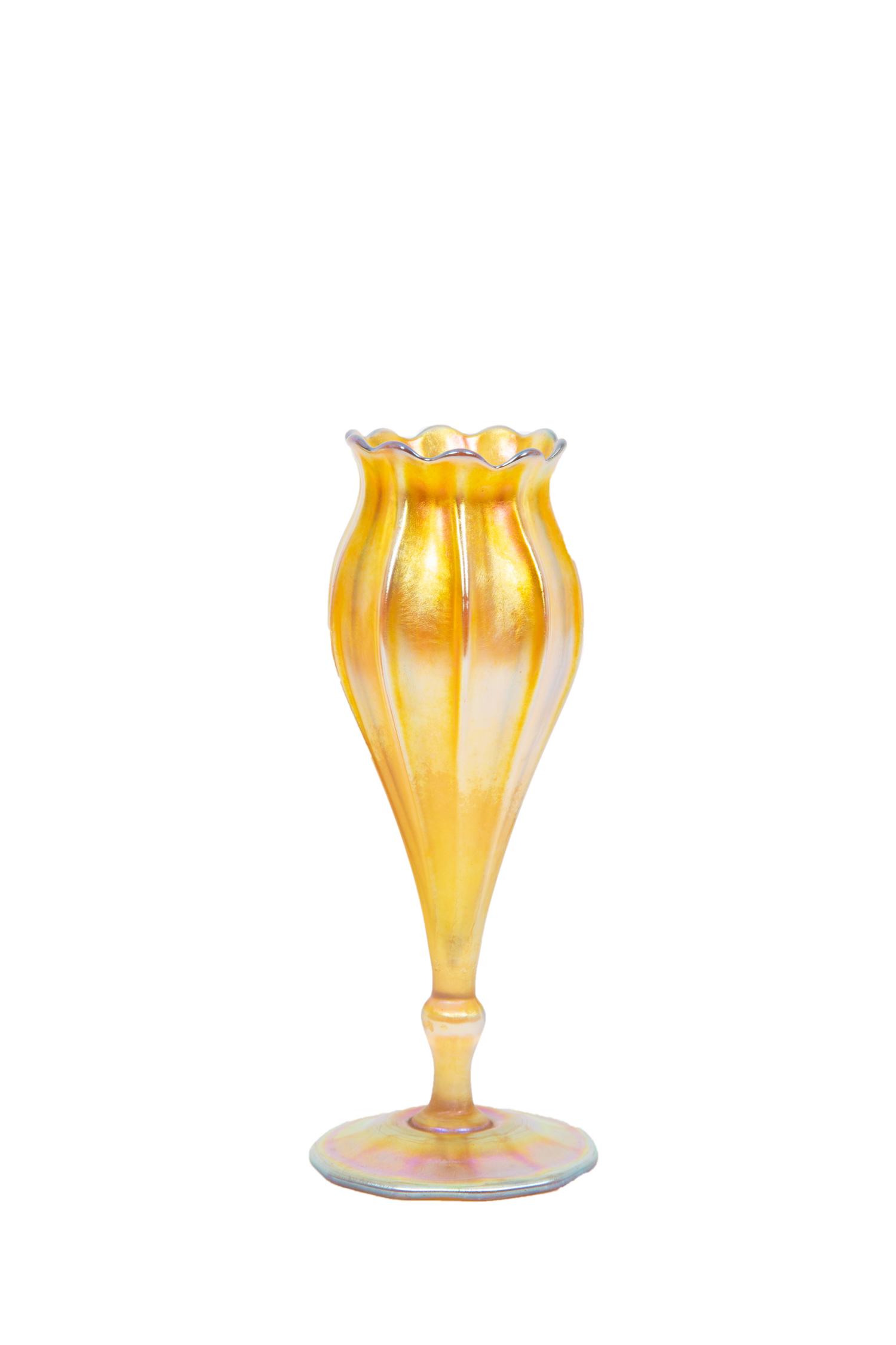Two Tiffany Studios Favrile Glass Vases