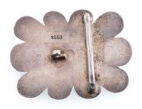 Navajo Sandcast Silver Belt Buckle
