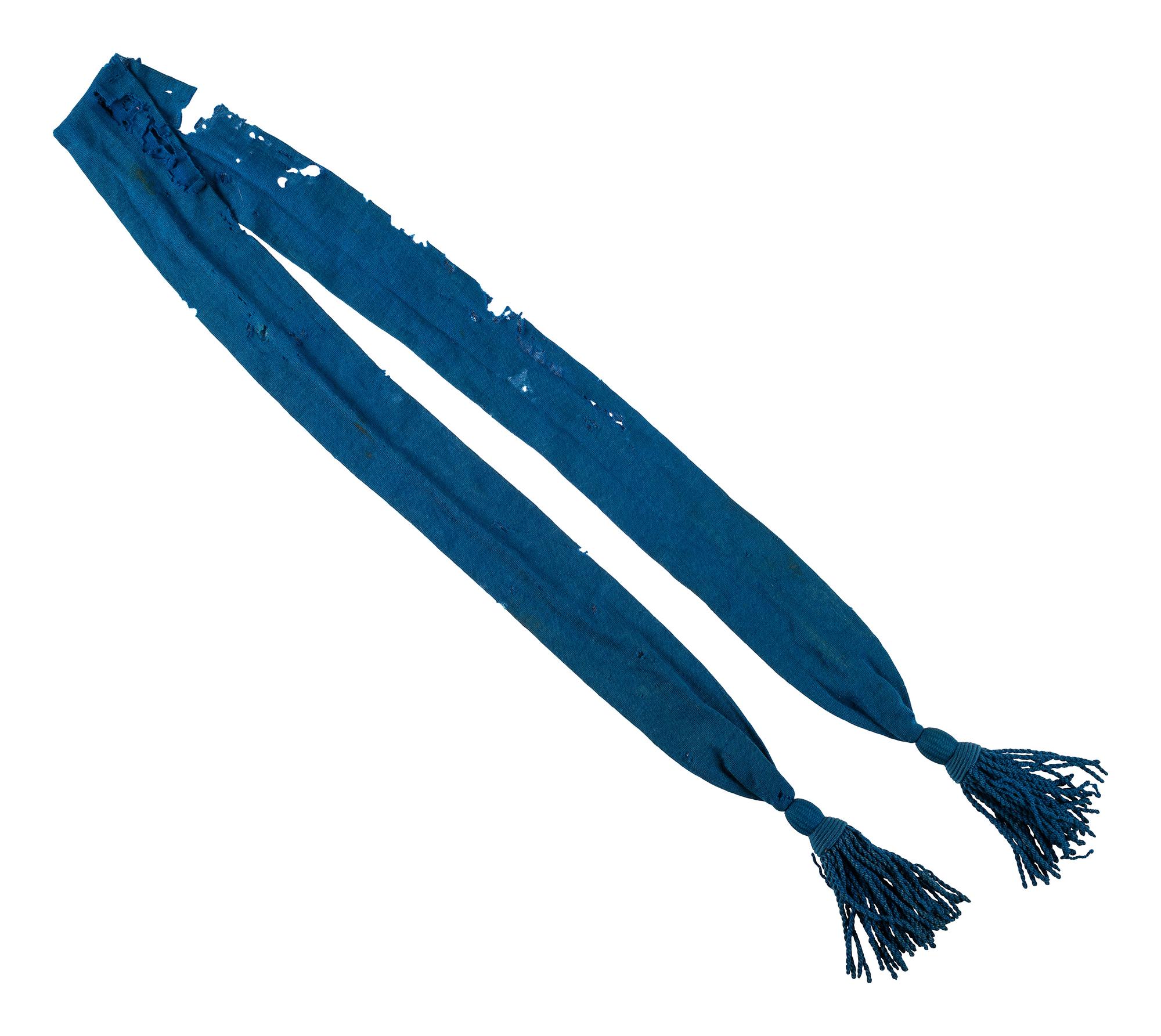 [CIVIL WAR]. Union chaplain's blue worsted wool sash.