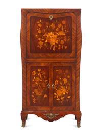 A Continental Marquetry Secrétaire à Abattant