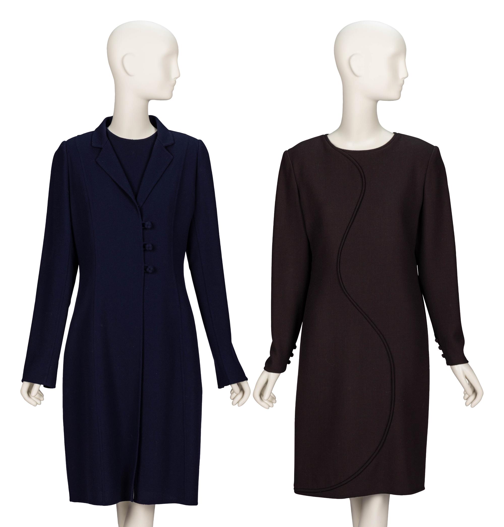 Bill Blass, Coat & Dress Ensemble and Dress
