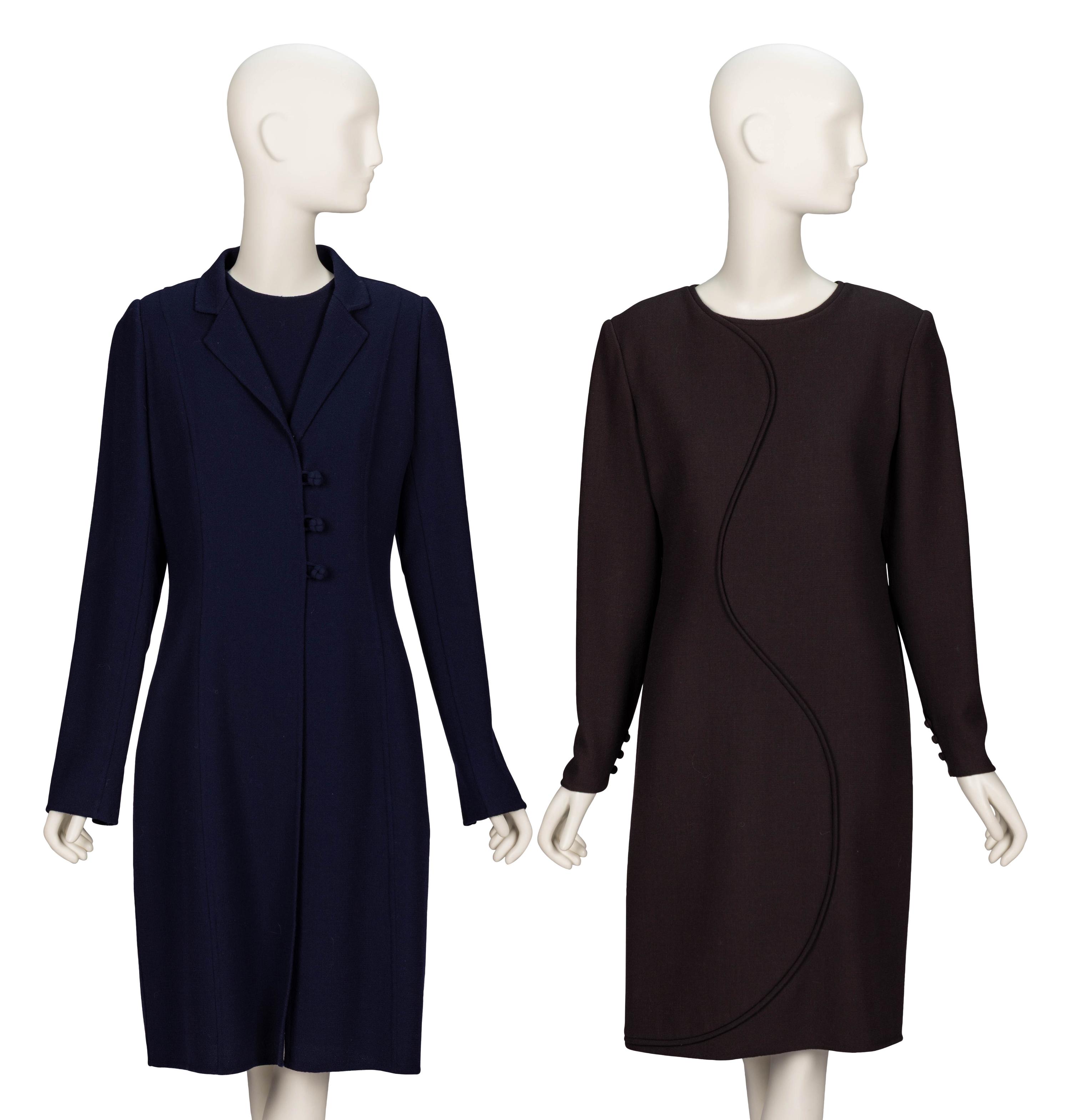 Bill Blass, Coat & Dress Ensemble and Dress
