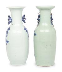 Two Chinese Blue and White Porcelain Vases