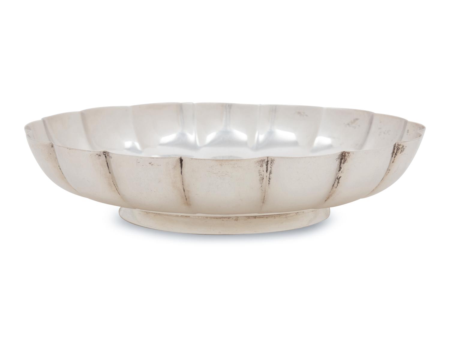 An American Silver Scalloped Dish