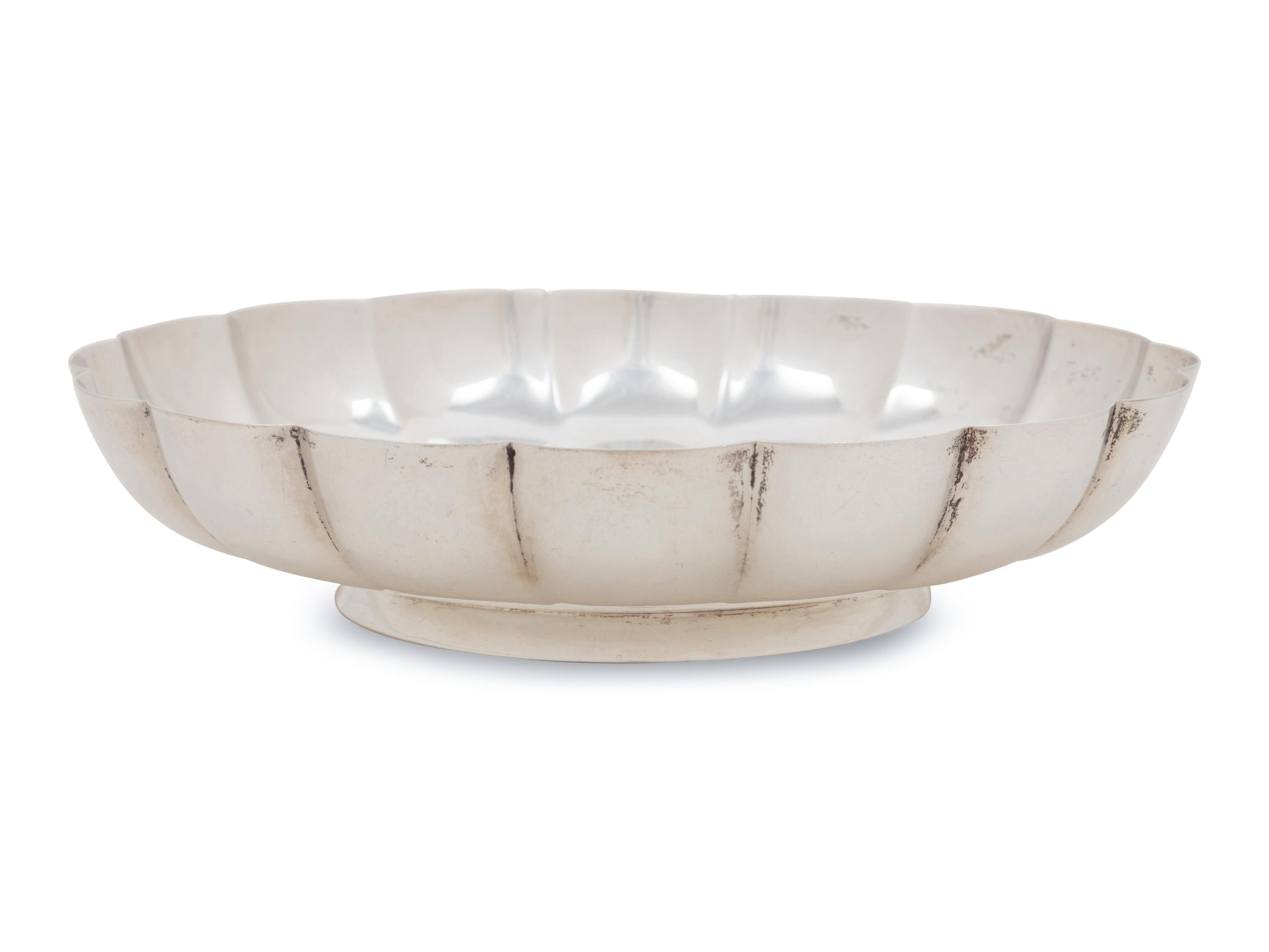 An American Silver Scalloped Dish