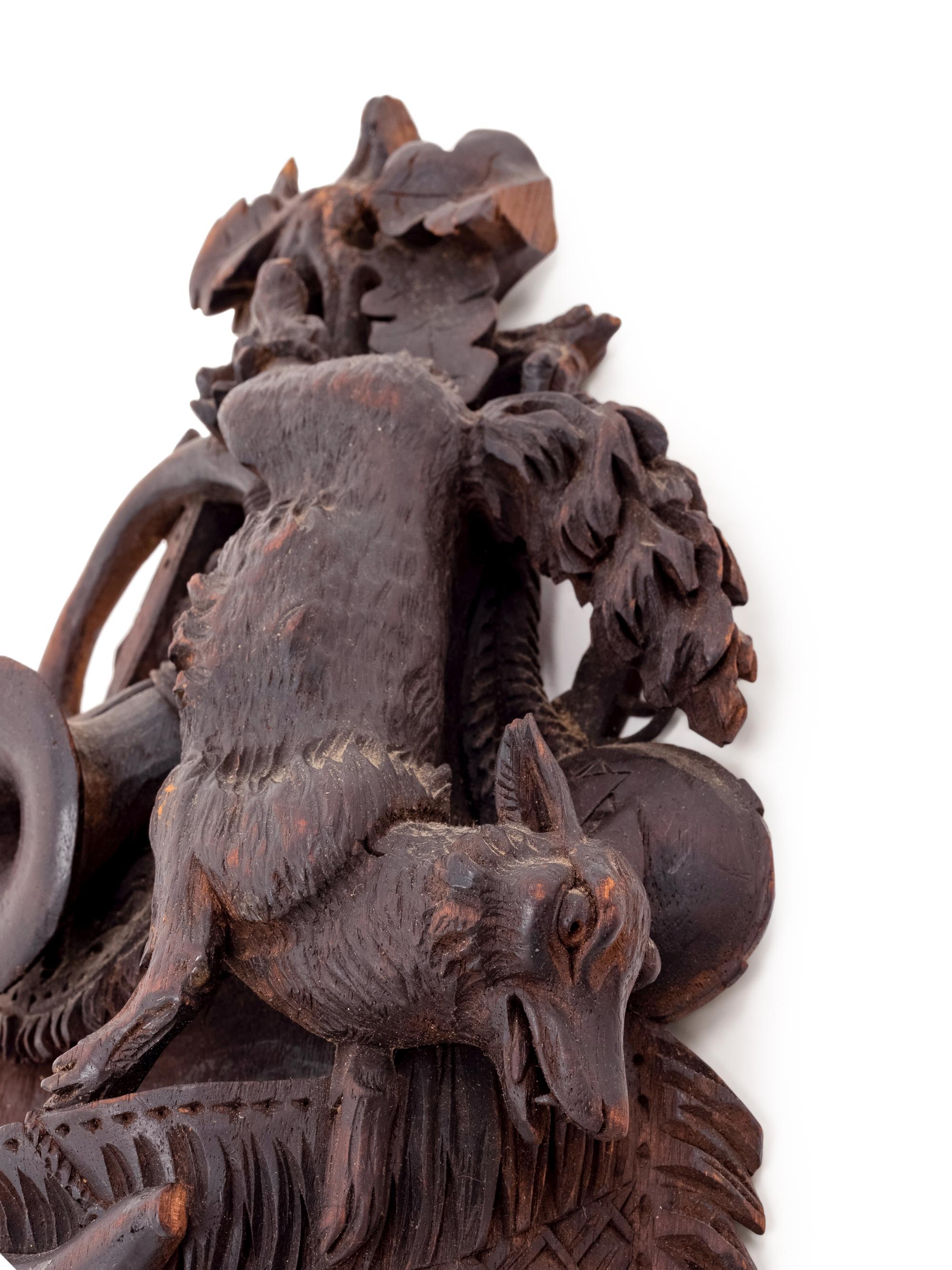 A Black Forest Carved Wall Pocket