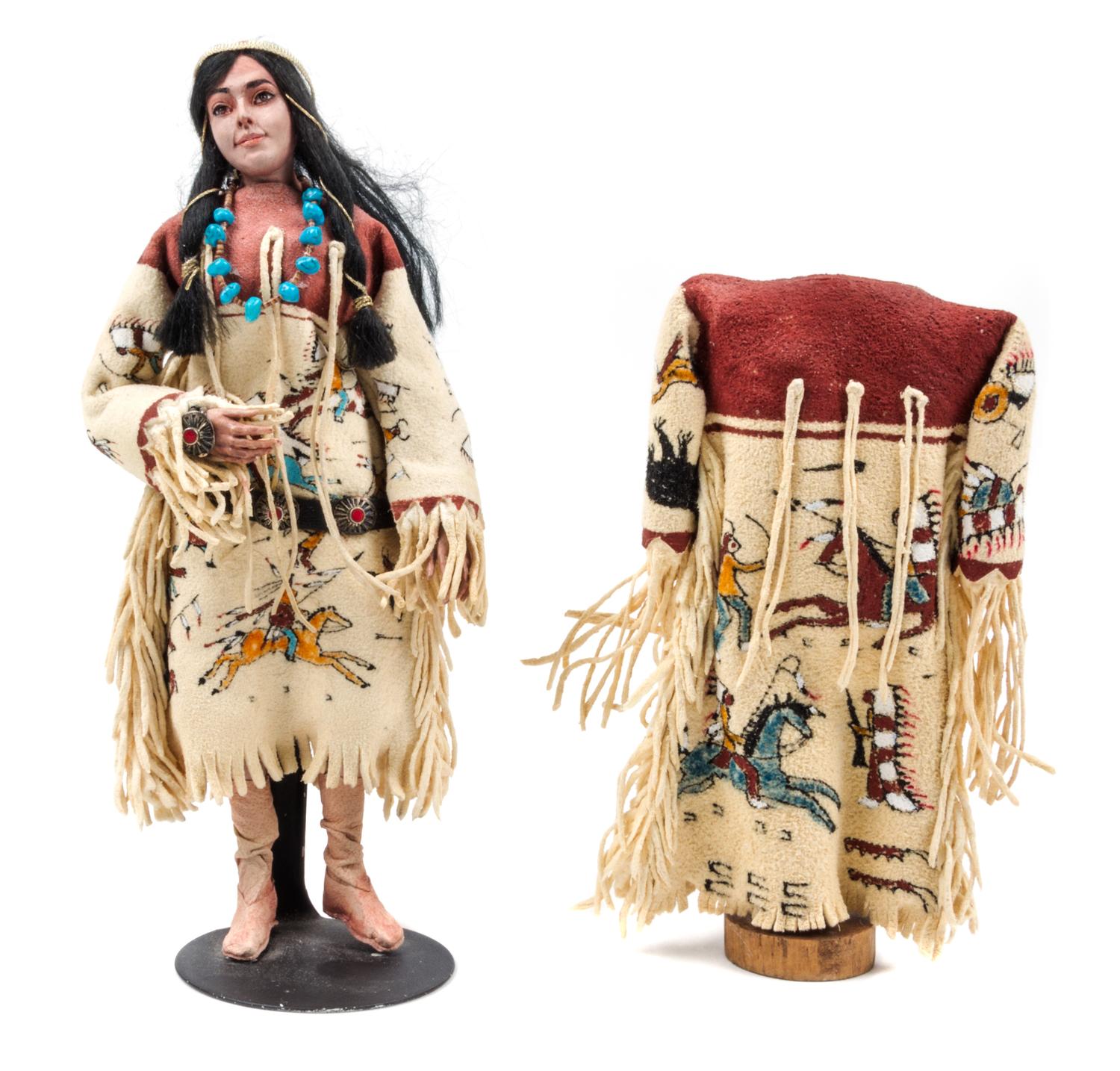 Two Native American War Honor Dresses Length of longest 4 inches. — Tu Moonwalker, White Mountain Apache