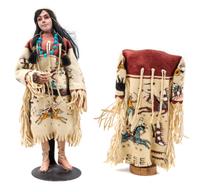 Two Native American War Honor Dresses Length of longest 4 inches. — Tu Moonwalker, White Mountain Apache