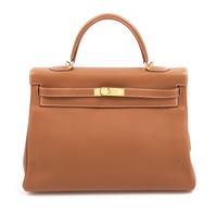 Hermès Gold Retourne 32cm Kelly Handbag, 2000 12.5" L x 5" W x 9.5" H