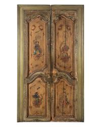 A Pair of Italian Rococo Painted Doors from the Embassy of Italy, Washington, D.C.