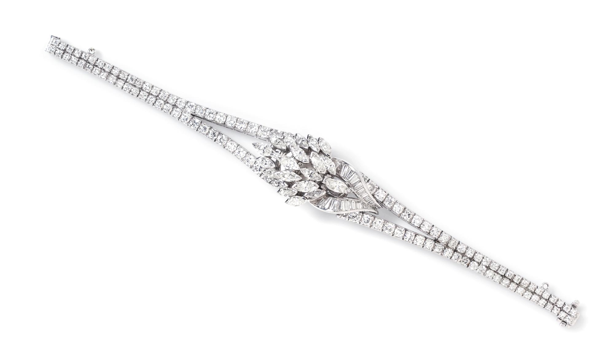 A Platinum and Diamond Surprise Watch, Balogh, 33.00 dwts.