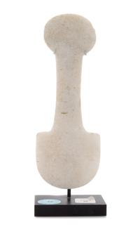 An Anatolian Marble Kusura Type Idol Height 7 5/8 inches. — EARLY BRONZE AGE II, CIRCA 2700-2400 B.C.E.