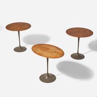 Eero Saarinen (Finnish-American, 1910-1961) Three "Tulip" Side Tables, Knoll Associates, USA, circa 1957