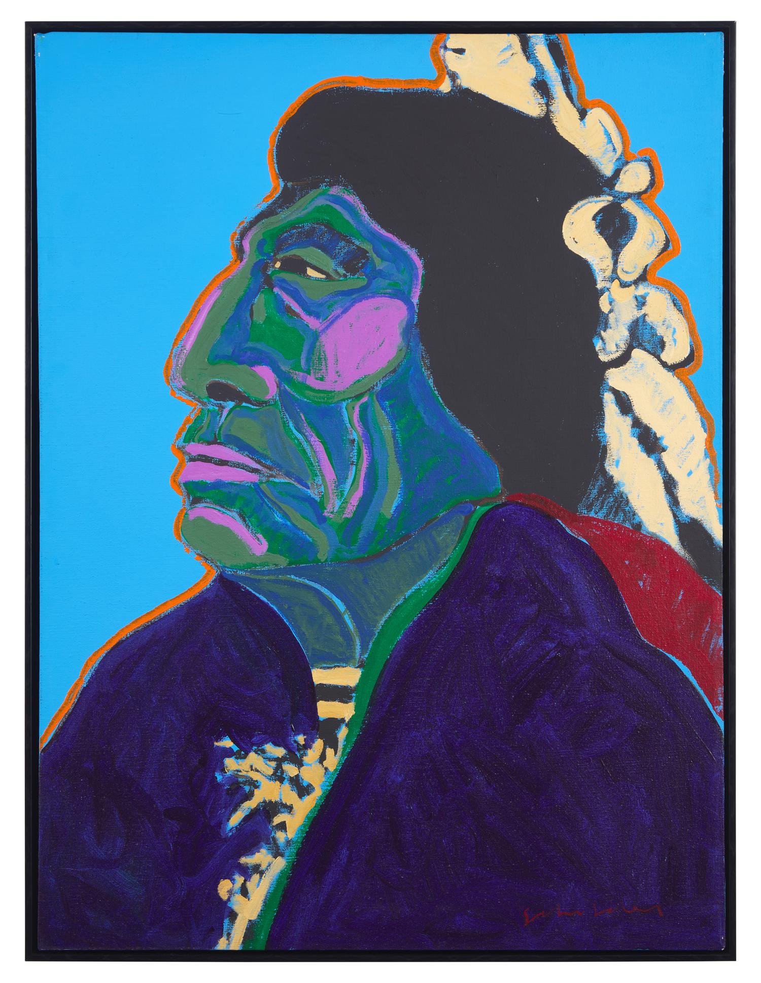 Indian on Blue, c. 1979