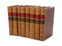 Shakespeare, , Knight, Charles, The Comedies, Histories, Tragedies, and Poems of William Shakspere, with a Biography, and Studies of His Works, in eight volumes, Boston: Little, Brown, and Company, 1853; brown polished calf, with red and green labels, full gilt spine.