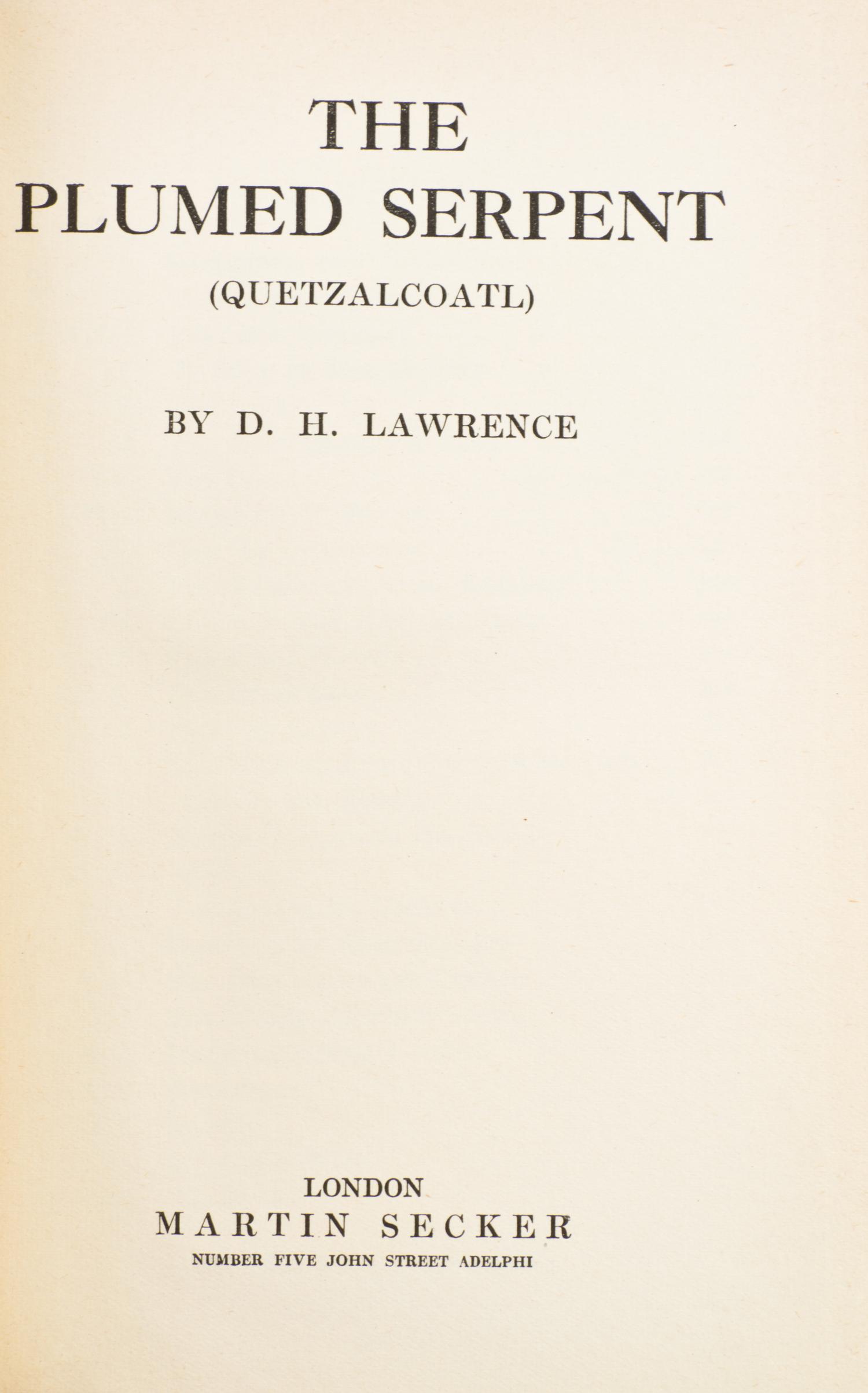 (COLLECTED WORKS) LAWRENCE, D.H. A group of 15 books.