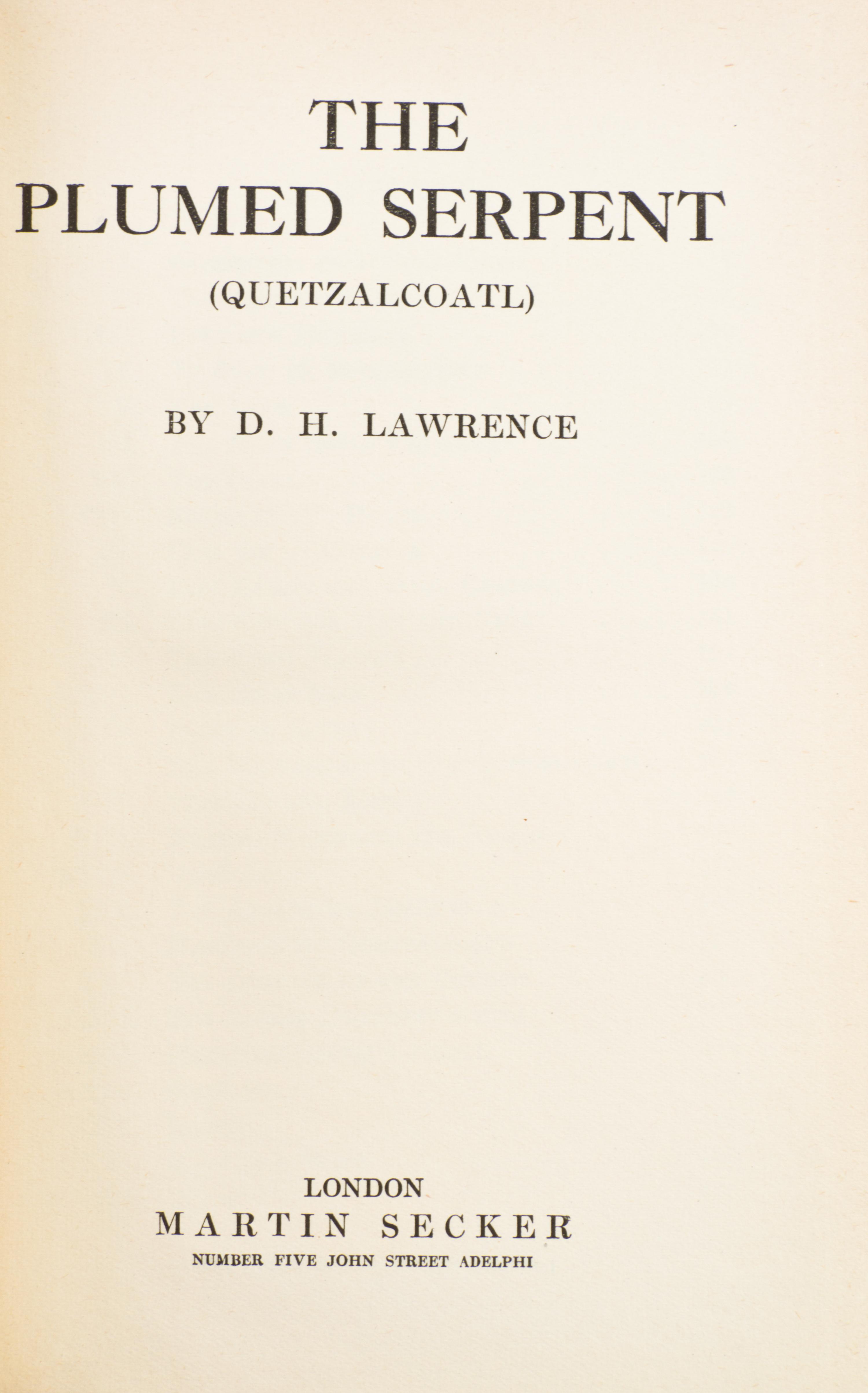 (COLLECTED WORKS) LAWRENCE, D.H. A group of 15 books.
