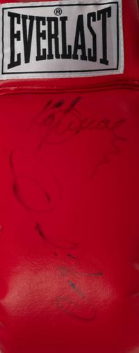A Group of Signed Autograph Boxing Items Including Muhammad Ali Signed Glove