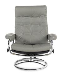 A Leather Recliner with Ottoman