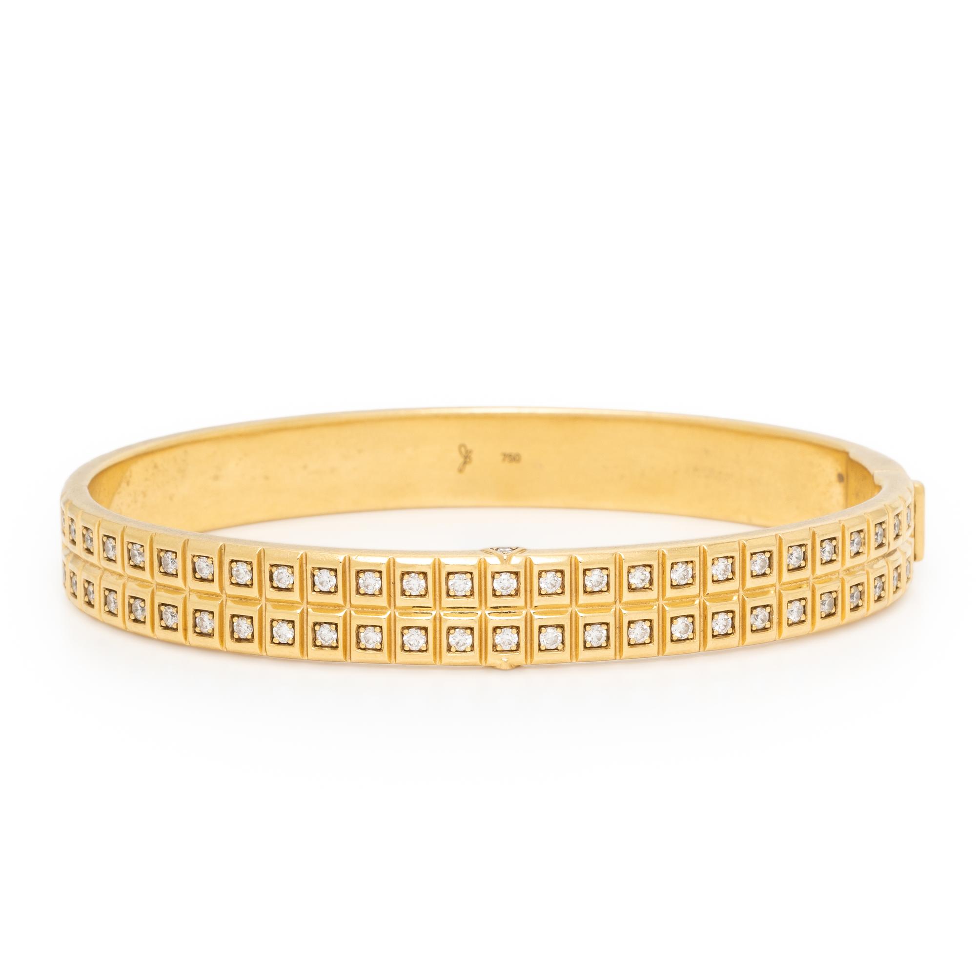 James Banks, 'Carousel II', Diamond and Yellow Gold Bangle Bracelet