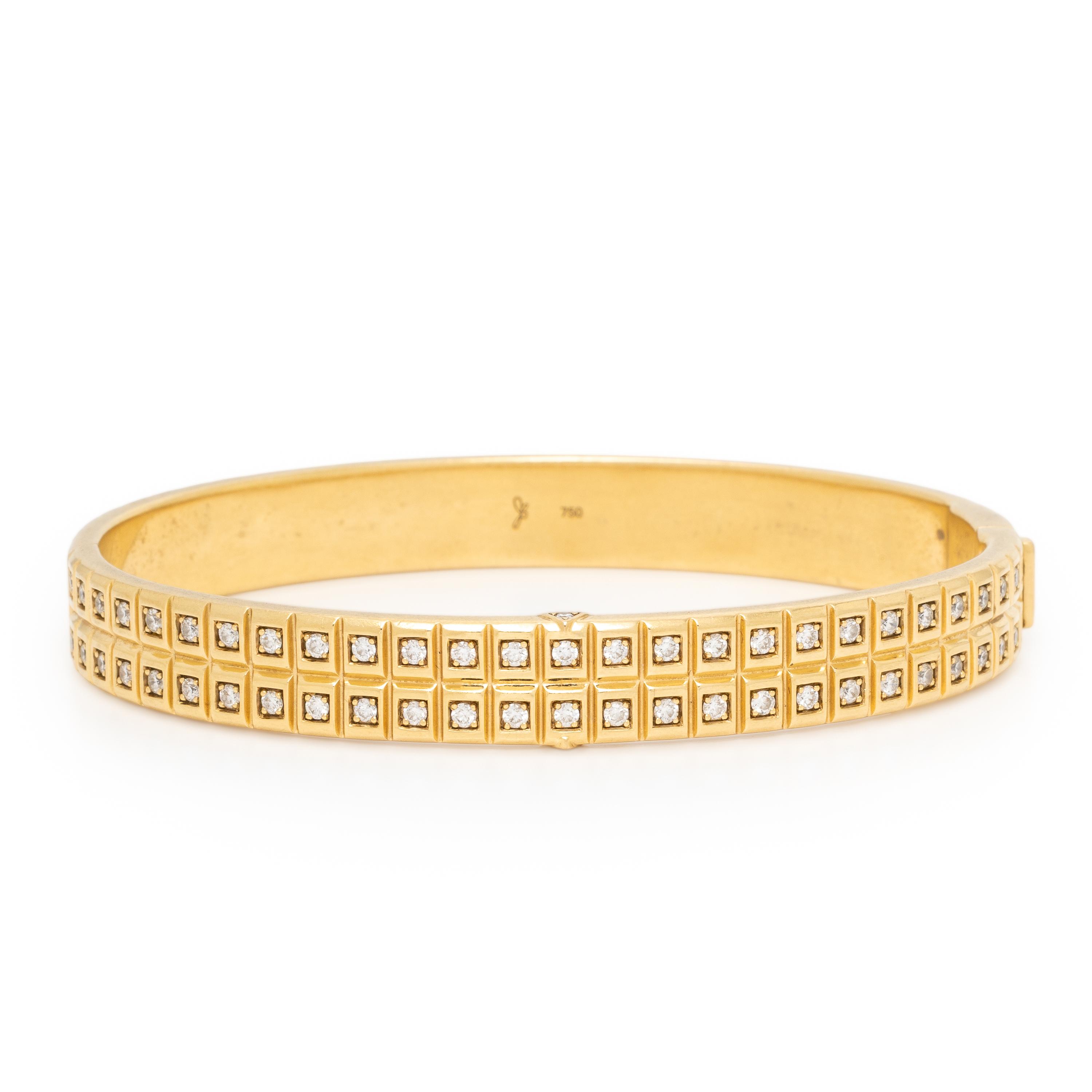 James Banks, 'Carousel II', Diamond and Yellow Gold Bangle Bracelet