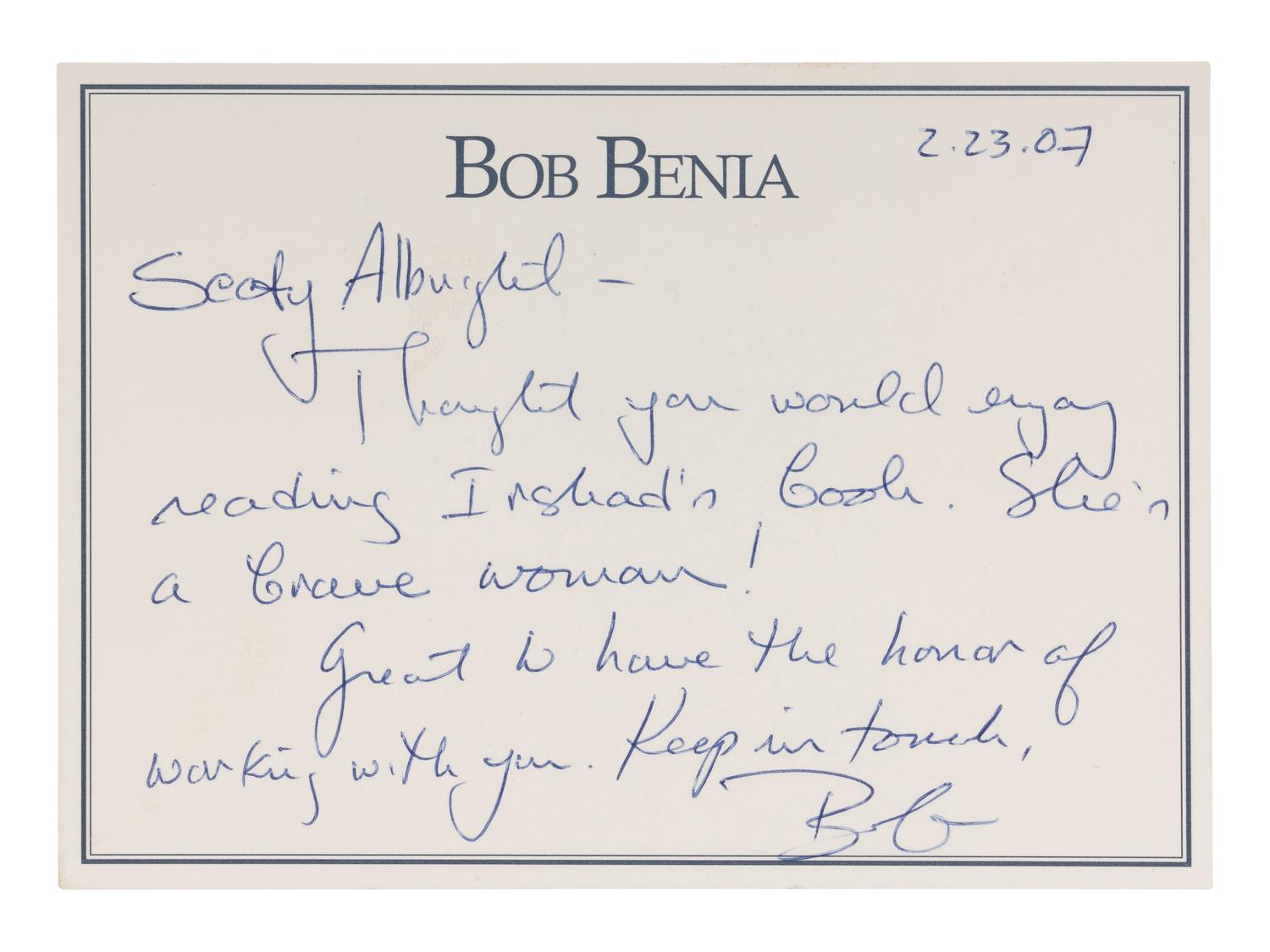 RELIGION A group of 3 FIRST EDITIONS INSCRIBED TO SECRETARY ALBRIGHT: