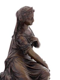 A Continental Bronze Figure Mounted as a Lamp