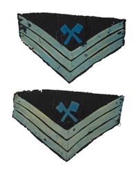 Civil War pioneer sergeant chevrons.