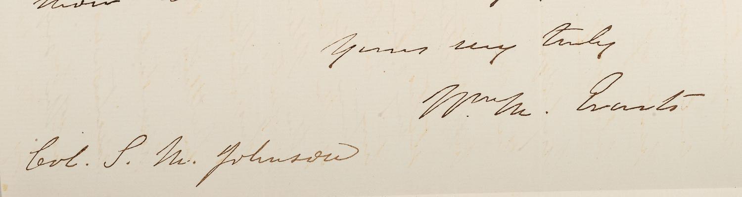 [AUTOGRAPHS]. Signatures of 19th-century American military and political figures.