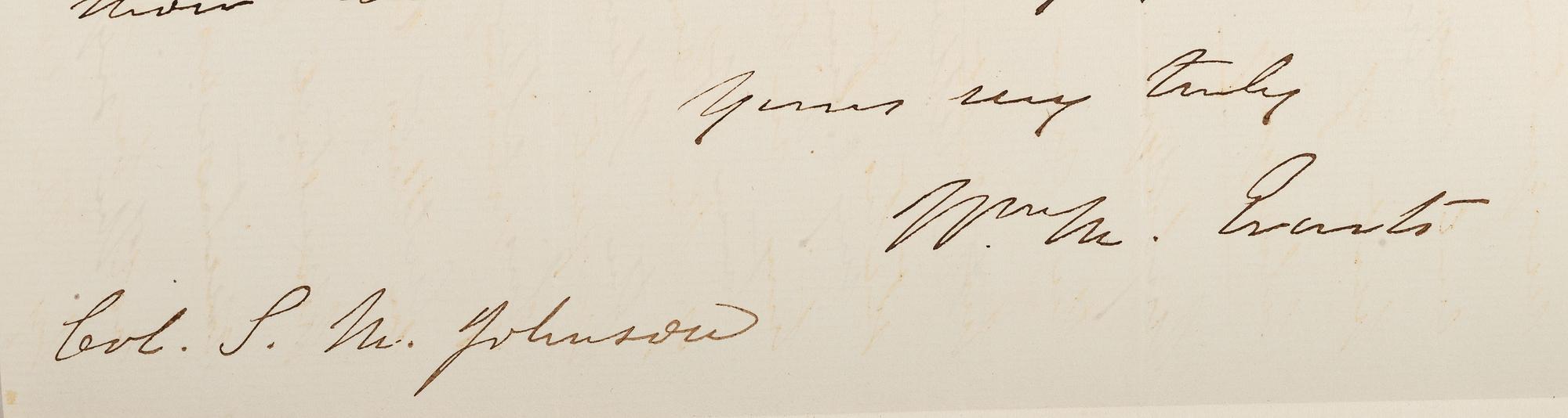 [AUTOGRAPHS]. Signatures of 19th-century American military and political figures.