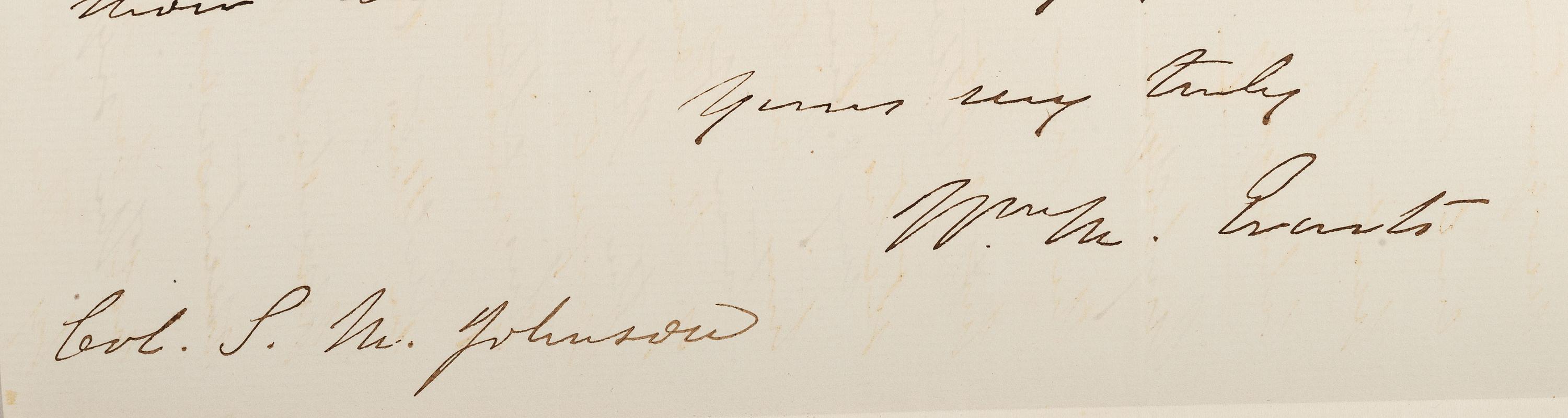 [AUTOGRAPHS]. Signatures of 19th-century American military and political figures.