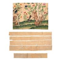 A Group of Chinese Hand-Painted Wallpaper Panels